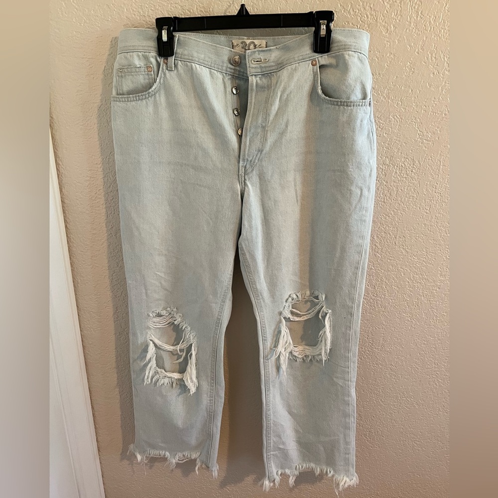 We The Free Maggie Distressed Straight Leg Jeans